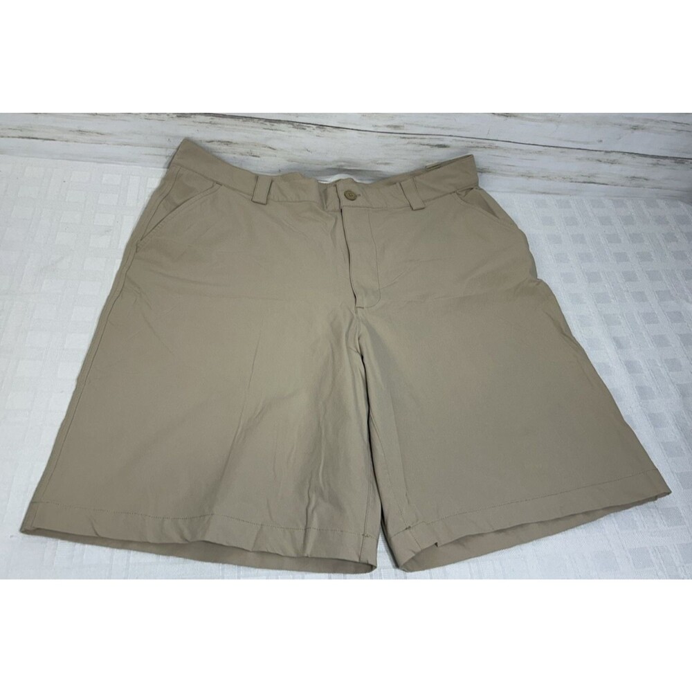 Under Armour Shorts Mens Size 38 Beige Stretch TECH Golf Shorts Long 205381